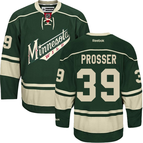 Reebok Men's Nate Prosser Premier Green Third Jersey: NHL #39 Minnesota Wild