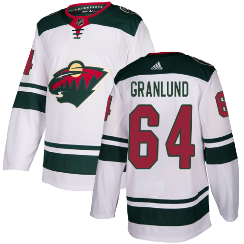 Reebok Men's Mikael Granlund Authentic White Away Jersey: NHL #64 Minnesota Wild