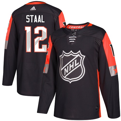 Men's Eric Staal Authentic Black Jersey: Hockey #12 Minnesota Wild 2018 All-Star Central Division