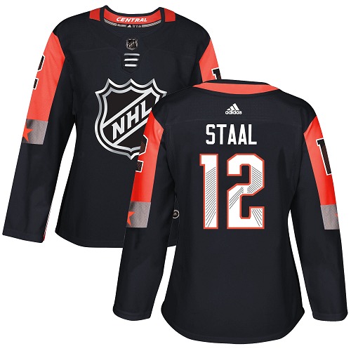 Women's Eric Staal Authentic Black Jersey: Hockey #12 Minnesota Wild 2018 All-Star Central Division