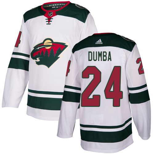 Youth Matt Dumba Authentic White Away Jersey: Hockey #24 Minnesota Wild
