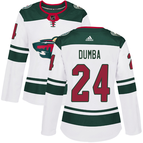 Women's Matt Dumba Authentic White Away Jersey: Hockey #24 Minnesota Wild