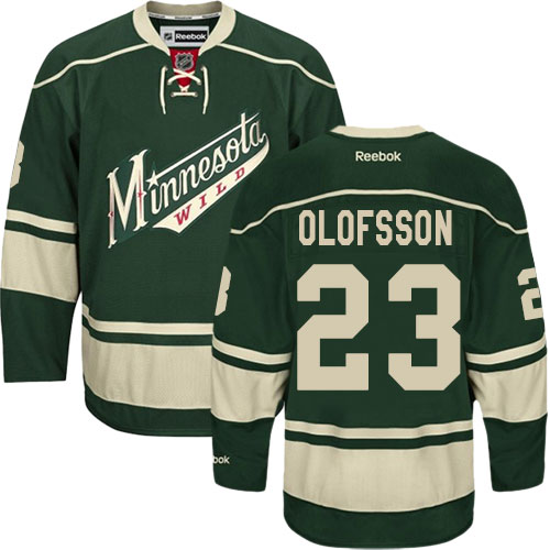 Reebok Men's Gustav Olofsson Authentic Green Third Jersey: NHL #23 Minnesota Wild