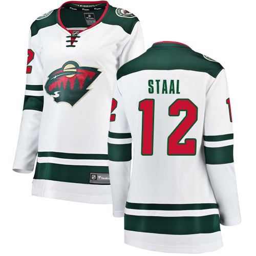Fanatics Branded Women's Eric Staal Breakaway White Away Jersey: Hockey #12 Minnesota Wild