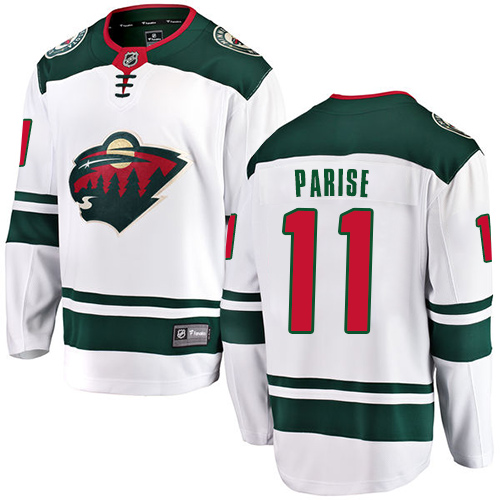 Fanatics Branded Men's Zach Parise Breakaway White Away Jersey: NHL #11 Minnesota Wild