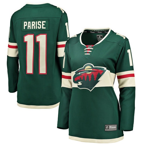 Fanatics Branded Women's Zach Parise Breakaway Green Home Jersey: NHL #11 Minnesota Wild