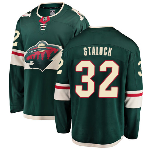 Fanatics Branded Men's Alex Stalock Breakaway Green Home Jersey: Hockey #32 Minnesota Wild