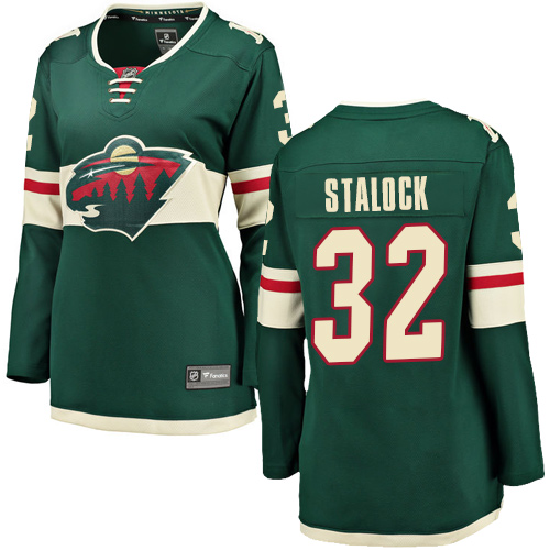 Fanatics Branded Women's Alex Stalock Breakaway Green Home Jersey: Hockey #32 Minnesota Wild