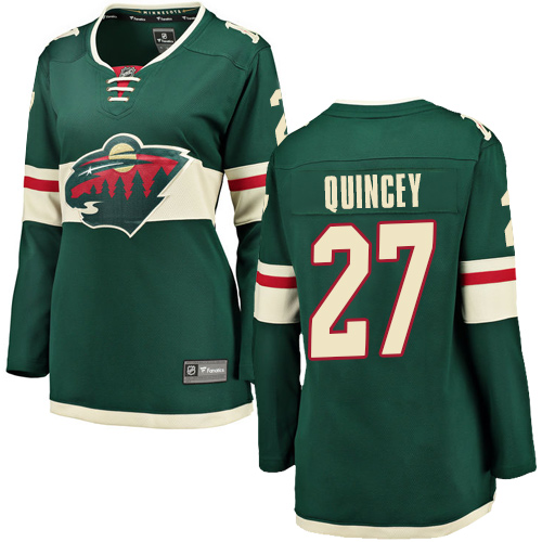 Fanatics Branded Women's Kyle Quincey Breakaway Green Home Jersey: NHL #27 Minnesota Wild
