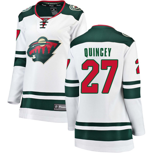 Fanatics Branded Women's Kyle Quincey Breakaway White Away Jersey: NHL #27 Minnesota Wild