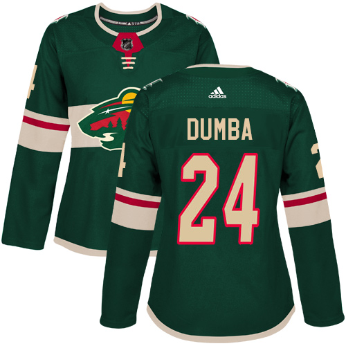 Women's Matt Dumba Premier Green Home Jersey: Hockey #24 Minnesota Wild