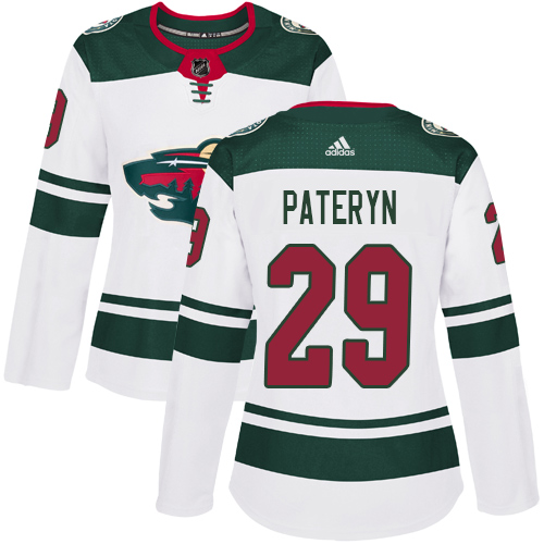 Women's Greg Pateryn Authentic White Away Jersey: Hockey #29 Minnesota Wild